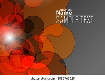 Orange abstract template for card or banner. Metal Background with waves and reflections. Business background, silver, illustration. Illustration of abstract background with a metallic element