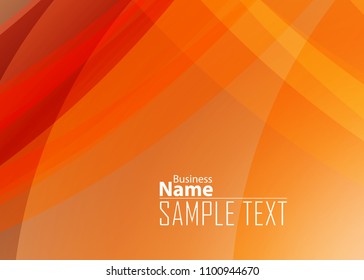 Orange abstract template for card or banner. Metal Background with waves and reflections. Business background, silver, illustration. Illustration of abstract background with a metallic element