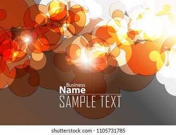 Orange abstract template for card or banner. Metal Background with waves and reflections. Business background, silver, illustration. Illustration of abstract background with a metallic element