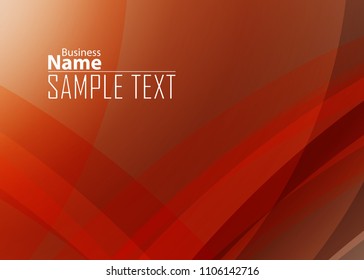 Orange abstract template for card or banner. Metal Background with waves and reflections. Business background, silver, illustration. Illustration of abstract background with a metallic element