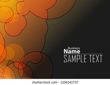 Orange abstract template for card or banner. Metal Background with waves and reflections. Business background, silver, illustration. Illustration of abstract background with a metallic element