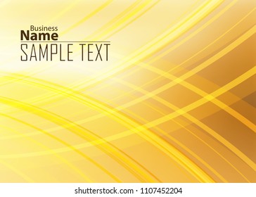 Orange abstract template for card or banner. Metal Background with waves and reflections. Business background, silver, illustration. Illustration of abstract background with a metallic element