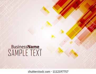 Orange abstract template for card or banner. Metal Background with waves and reflections. Business background, silver, illustration. Illustration of abstract background with a metallic element