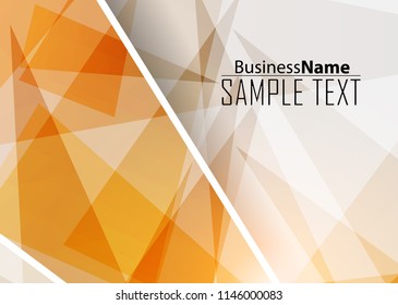Orange abstract template for card or banner. Metal Background with waves and reflections. Business background, silver, illustration. Illustration of abstract background with a metallic element