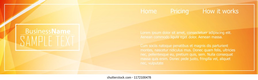 Orange abstract template for card or banner. Metal Background with waves and reflections. Business background, silver, illustration. Illustration of abstract background with a metallic element