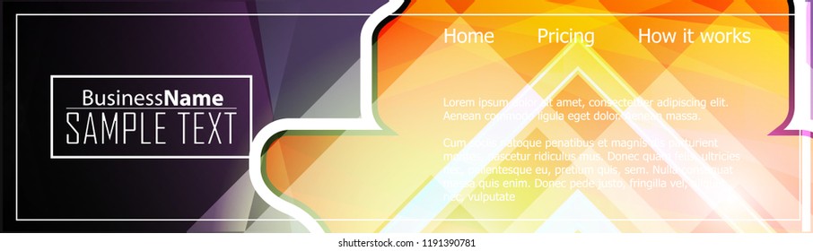 Orange abstract template for card or banner. Metal Background with waves and reflections. Business background, silver, illustration. Illustration of abstract background with a metallic element