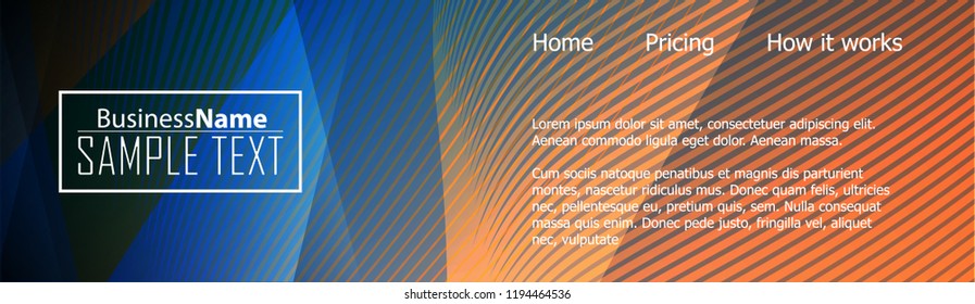 Orange abstract template for card or banner. Metal Background with waves and reflections. Business background, silver, illustration. Illustration of abstract background with a metallic element