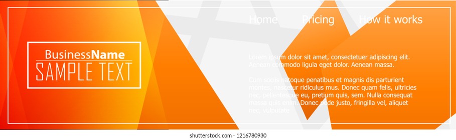 Orange abstract template for card or banner. Metal Background with waves and reflections. Business background, silver, illustration. Illustration of abstract background with a metallic element