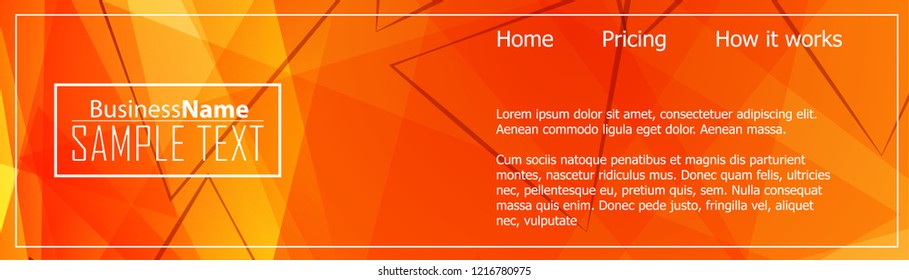 Plantilla abstracta naranja para tarjeta o banner. Fondo metálico con ondas y reflejos. Antecedentes empresariales, plata, ilustración. Ilustración de fondo abstracto con un elemento metálico