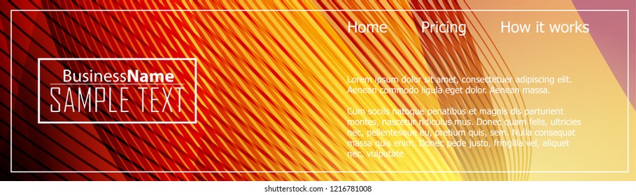 Orange abstract template for card or banner. Metal Background with waves and reflections. Business background, silver, illustration. Illustration of abstract background with a metallic element