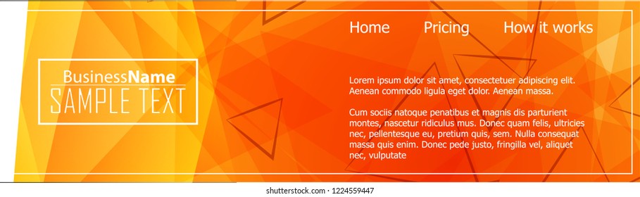 Orange abstract template for card or banner. Metal Background with waves and reflections. Business background, silver, illustration. Illustration of abstract background with a metallic element