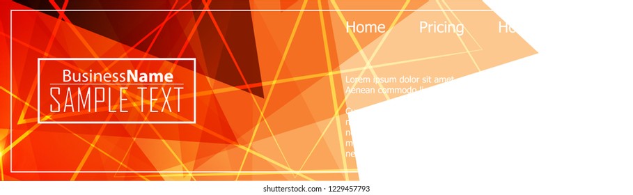 Orange abstract template for card or banner. Metal Background with waves and reflections. Business background, silver, illustration. Illustration of abstract background with a metallic element