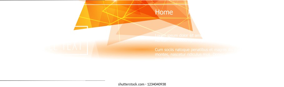Orange abstract template for card or banner. Metal Background with waves and reflections. Business background, silver, illustration. Illustration of abstract background with a metallic element