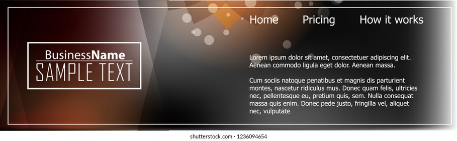 Orange abstract template for card or banner. Metal Background with waves and reflections. Business background, silver, illustration. Illustration of abstract background with a metallic element