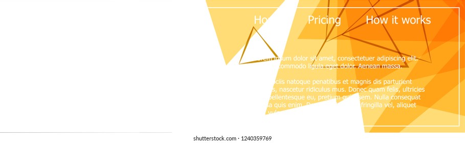 Orange abstract template for card or banner. Metal Background with waves and reflections. Business background, silver, illustration. Illustration of abstract background with a metallic element