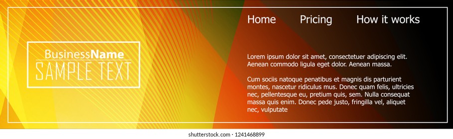Orange abstract template for card or banner. Metal Background with waves and reflections. Business background, silver, illustration. Illustration of abstract background with a metallic element