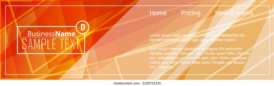 Orange abstract template for card or banner. Metal Background with waves and reflections. Business background, silver, illustration. Illustration of abstract background with a metallic element