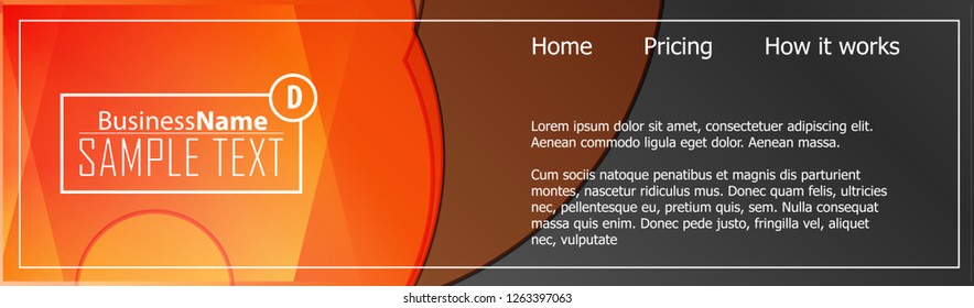 Orange abstract template for card or banner. Metal Background with waves and reflections. Business background, silver, illustration. Illustration of abstract background with a metallic element