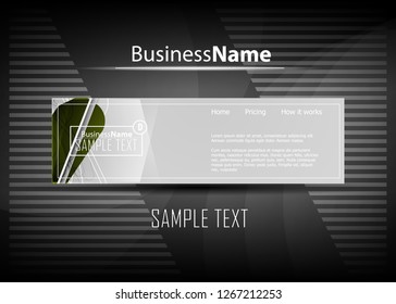 Orange abstract template for card or banner. Metal Background with waves and reflections. Business background, silver, illustration. Illustration of abstract background with a metallic element