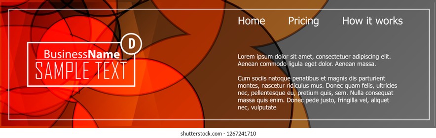 Orange abstract template for card or banner. Metal Background with waves and reflections. Business background, silver, illustration. Illustration of abstract background with a metallic element