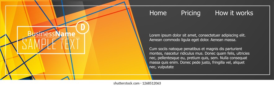 Orange abstract template for card or banner. Metal Background with waves and reflections. Business background, silver, illustration. Illustration of abstract background with a metallic element