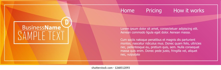 Orange abstract template for card or banner. Metal Background with waves and reflections. Business background, silver, illustration. Illustration of abstract background with a metallic element