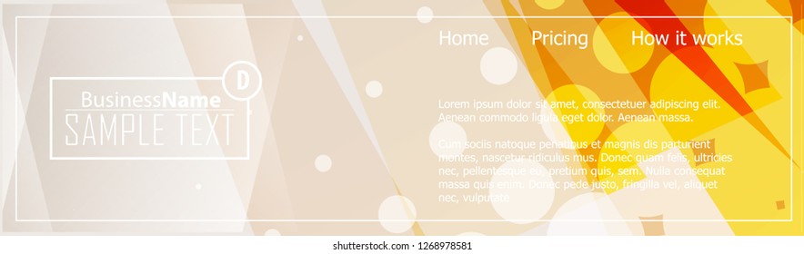 Orange abstract template for card or banner. Metal Background with waves and reflections. Business background, silver, illustration. Illustration of abstract background with a metallic element