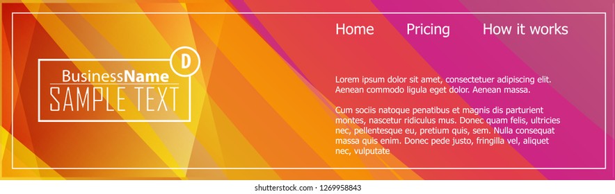 Orange abstract template for card or banner. Metal Background with waves and reflections. Business background, silver, illustration. Illustration of abstract background with a metallic element