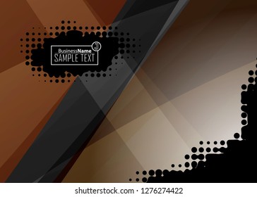 Orange abstract template for card or banner. Metal Background with waves and reflections. Business background, silver, illustration. Illustration of abstract background with a metallic element