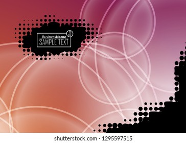 Orange abstract template for card or banner. Metal Background with waves and reflections. Business background, silver, illustration. Illustration of abstract background with a metallic element