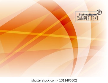 Orange abstract template for card or banner. Metal Background with waves and reflections. Business background, silver, illustration. Illustration of abstract background with a metallic element