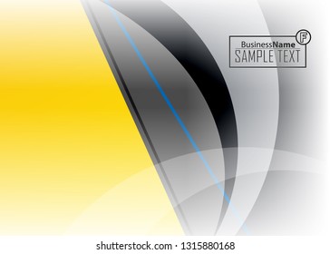 Orange abstract template for card or banner. Metal Background with waves and reflections. Business background, silver, illustration. Illustration of abstract background with a metallic element