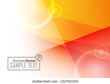 Orange abstract template for card or banner. Metal Background with waves and reflections. Business background, silver, illustration. Illustration of abstract background with a metallic element