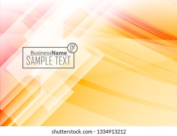 Orange abstract template for card or banner. Metal Background with waves and reflections. Business background, silver, illustration. Illustration of abstract background with a metallic element
