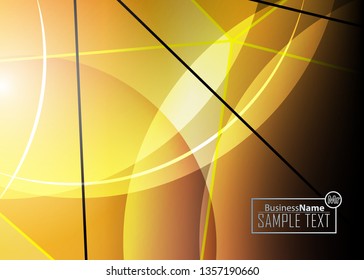 Orange abstract template for card or banner. Metal Background with waves and reflections. Business background, silver, illustration. Illustration of abstract background with a metallic element