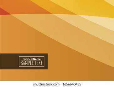 Orange abstract template for card or banner. Metal Background with waves and reflections. Business background, silver, illustration. Illustration of abstract background with a metallic element