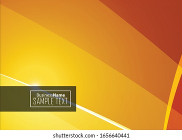 Plantilla abstracta naranja para tarjeta o banner. Fondo metálico con ondas y reflejos. Antecedentes empresariales, plata, ilustración. Ilustración de fondo abstracto con un elemento metálico