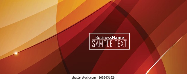 Orange abstract template for card or banner. Metal Background with waves and reflections. Business background, silver, illustration. Illustration of abstract background with a metallic element