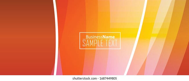 Orange abstract template for card or banner. Metal Background with waves and reflections. Business background, silver, illustration. Illustration of abstract background with a metallic element