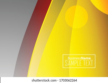 Orange abstract template for card or banner. Metal Background with waves and reflections. Business background, silver, illustration. Illustration of abstract background with a metallic element
