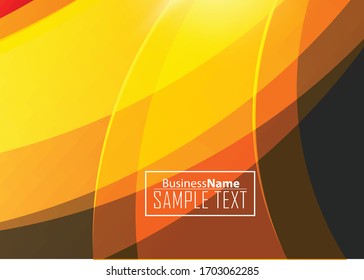 Orange abstract template for card or banner. Metal Background with waves and reflections. Business background, silver, illustration. Illustration of abstract background with a metallic element