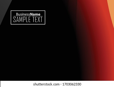 Plantilla abstracta naranja para tarjeta o banner. Fondo metálico con ondas y reflejos. Antecedentes empresariales, plata, ilustración. Ilustración de fondo abstracto con un elemento metálico