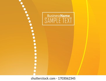 Orange abstract template for card or banner. Metal Background with waves and reflections. Business background, silver, illustration. Illustration of abstract background with a metallic element