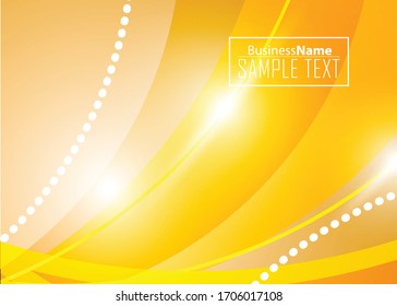 Orange abstract template for card or banner. Metal Background with waves and reflections. Business background, silver, illustration. Illustration of abstract background with a metallic element