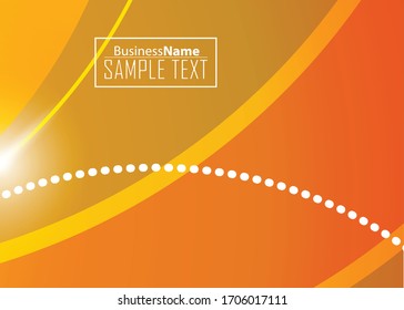 Plantilla abstracta naranja para tarjeta o banner. Fondo metálico con ondas y reflejos. Antecedentes empresariales, plata, ilustración. Ilustración de fondo abstracto con un elemento metálico