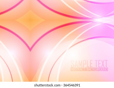 Orange abstract template for card or banner. Metal Background with waves and reflections. Business background, silver, illustration. Illustration of abstract background with a metallic element