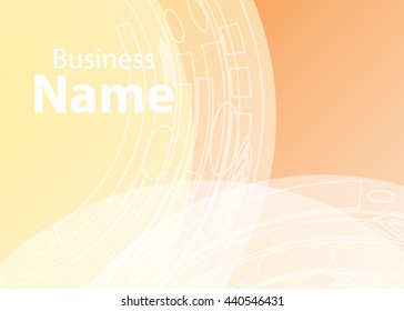 Orange abstract template for card or banner. Metal Background with waves and reflections. Business background, silver, illustration. Illustration of abstract background with a metallic element 
