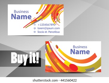 Orange abstract template for card or banner. Metal Background with waves and reflections. Business background, silver, illustration. Illustration of abstract background with a metallic element