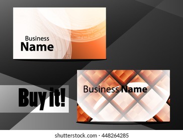 Orange abstract template for card or banner. Metal Background with waves and reflections. Business background, silver, illustration. Illustration of abstract background with a metallic element