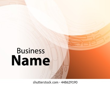 Orange abstract template for card or banner. Metal Background with waves and reflections. Business background, silver, illustration. Illustration of abstract background with a metallic element